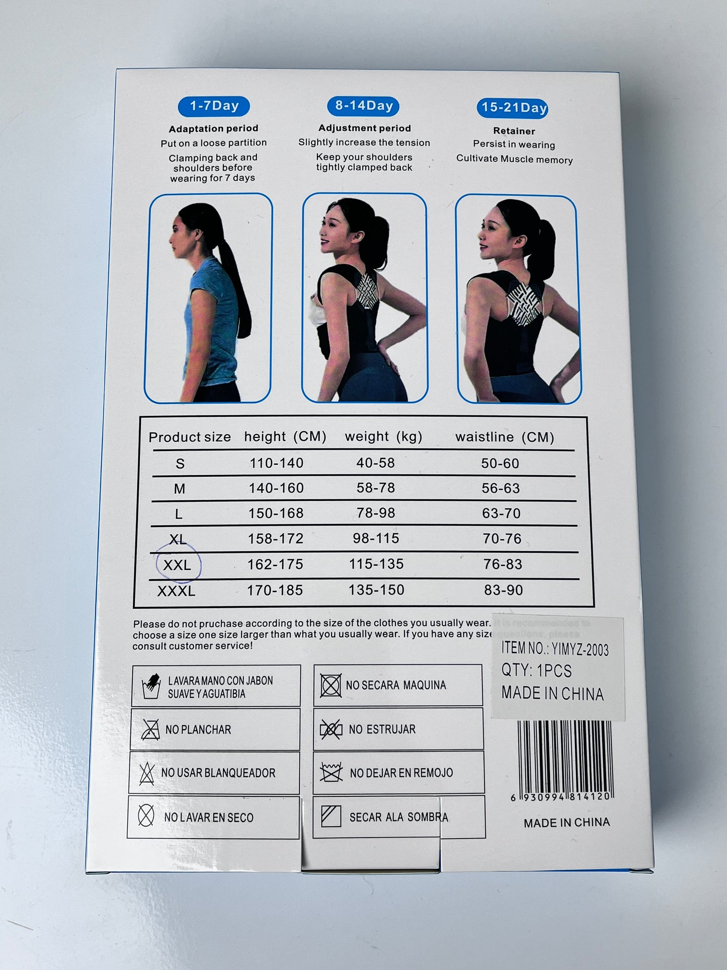 CORRECTOR DE POSTURA VARIAS TYIMYZ-2003