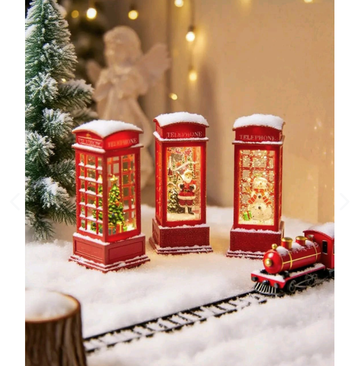 FAROL NAVIDEÑO CABINA ROJO (x3)