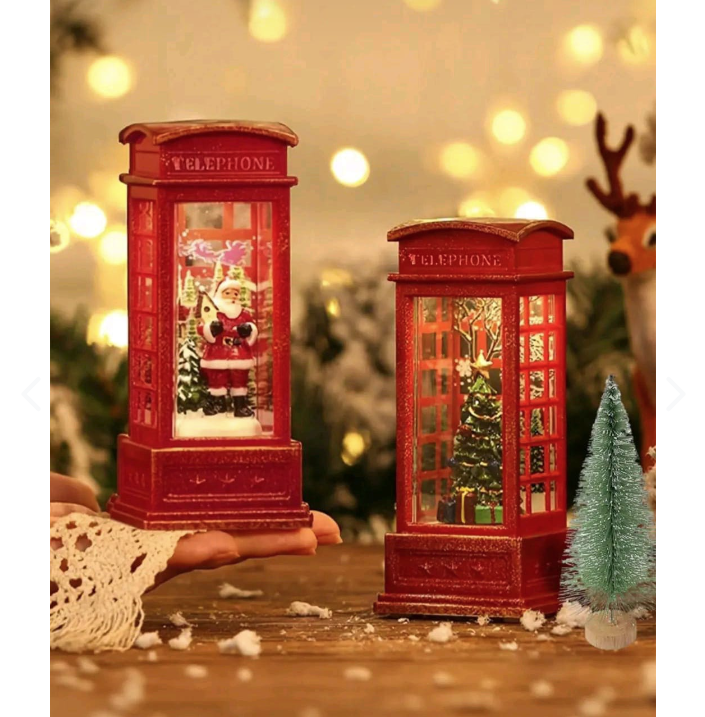 FAROL NAVIDEÑO CABINA ROJO (x3)