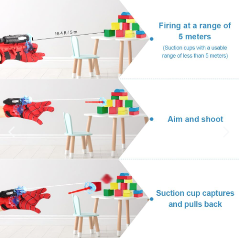 GUANTE SPIDERMAN LANZA RED