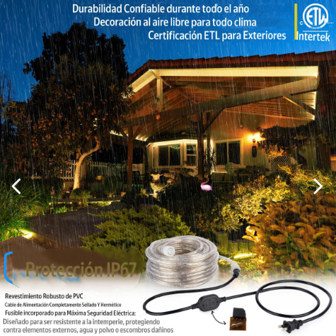 MANGUERA LUCES  NAVIDAD 10 METROS